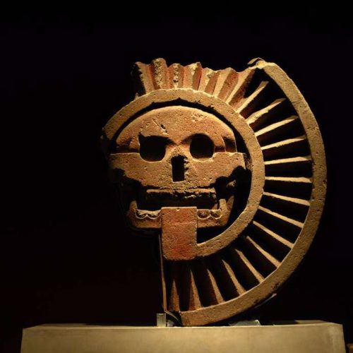 Cultura Teotihuacana Escultura con rostro de la muerte
